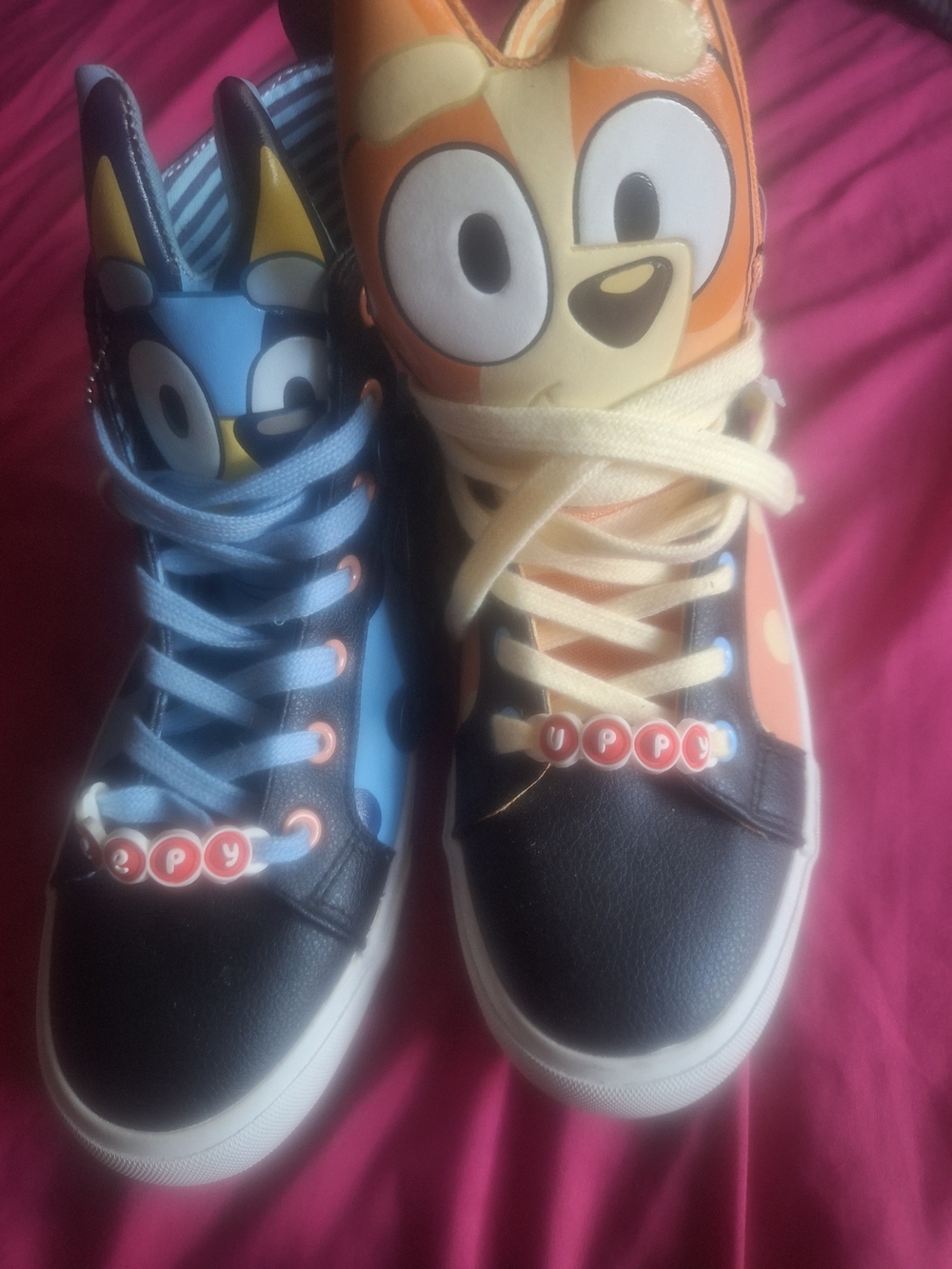 Playful High-Top Sneakers in Blue & Orange for Women